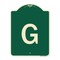 Signmission Designer Series Sign W/ Letter G, Green & Tan Heavy-Gauge Aluminum Sign, 24" x 18", G-1824-22952 A-DES-G-1824-22952 - alternate 1